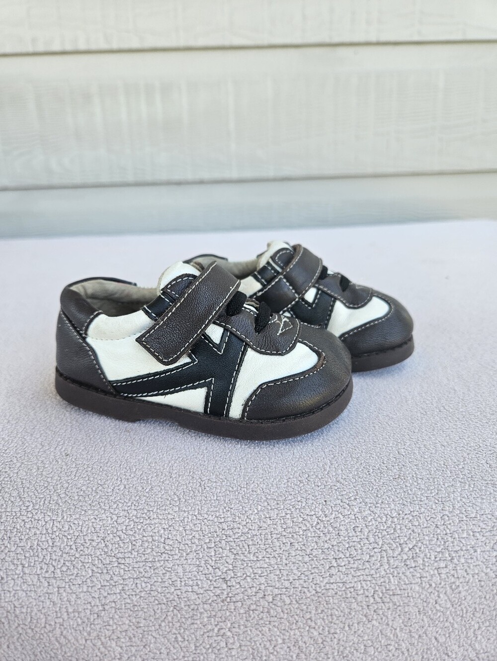 See Kai Run Keelan First Walker Toddler SZ 5 Brown Leather Sneaker Hook & Loop
